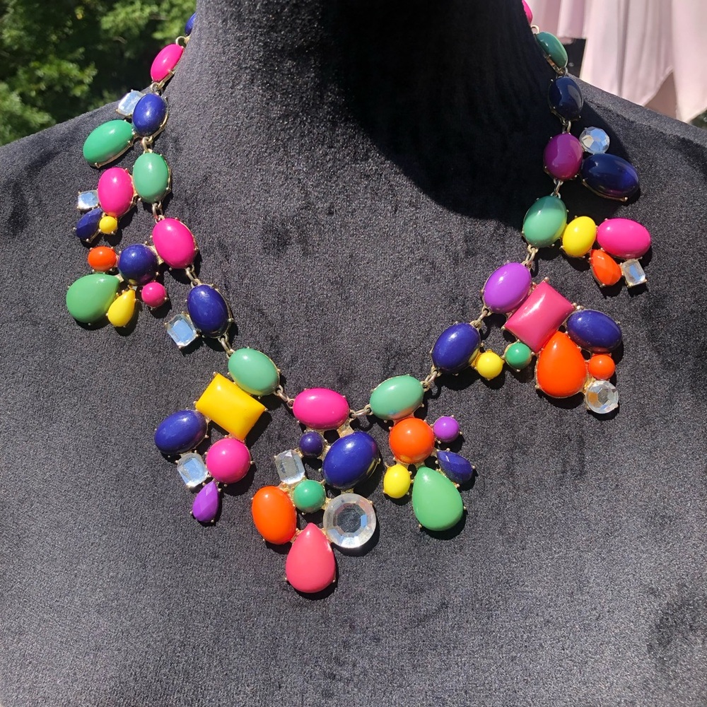 Colorful Statement Necklace - Picture 2 of 10